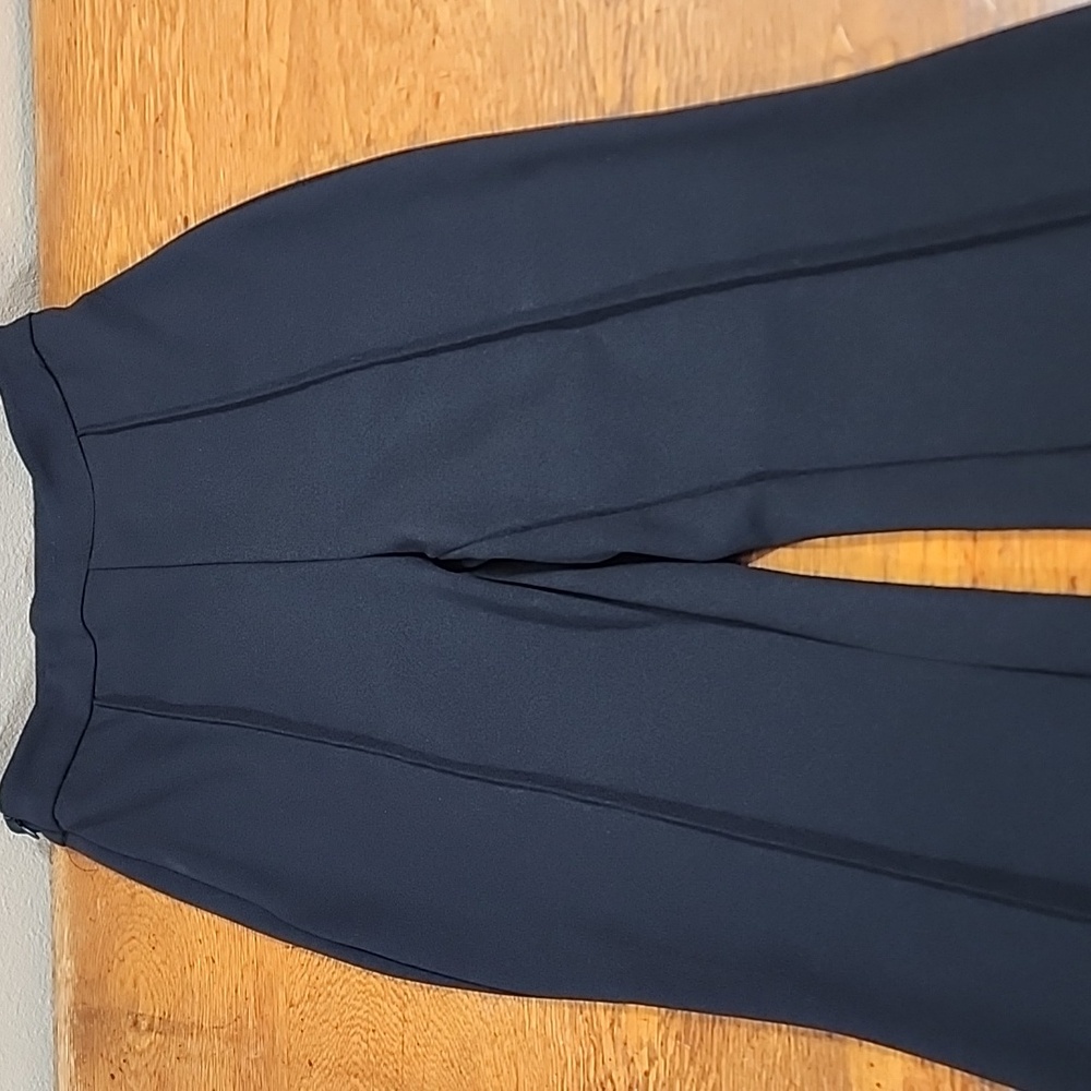 SHEIN Seamed Pull On Black Trouser Pant Flare Leg Small